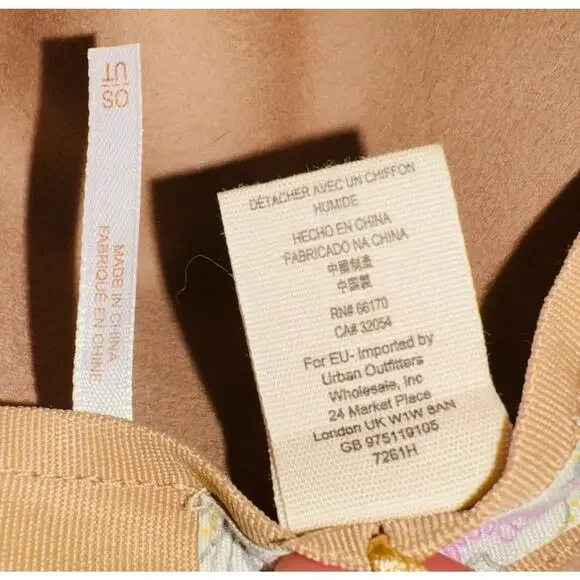 Free People 100% Wool Fedora Dusty Rose Wide Brim Hat Brown Leather Band OS Boho - Picture 8 of 9